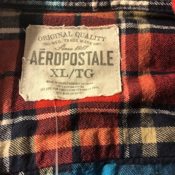 Aeropostale XL plaid men’s shirt long sleeve 100%cotton - Picture 9 of 9